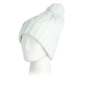TURTLE FUR aqua Recycled Emma Beanie With Pom Accent